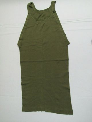 Ww2 Us Army Cotton Summer Undershirt Sleeveless Od Size 36 Appalacian Mills 1945