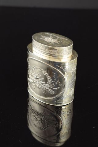 Small Box Decorated In Silver (. 925).  With Hallmarks.