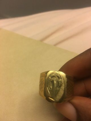 18k Solid Gold Ring Vintage Rare