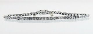 Antique Deco Diamond Tennis Bracelet 1ct Diamonds 10k White Gold 7.  2 Gram 6 1/2 "