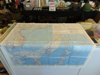 1944 Wwii Cbi Aaf Escape Evasion Silk Cloth Survival Map Japan South China 6