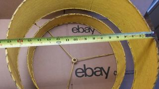 Vintage Mid Century Modern 2 Tiered Fiberglass Lamp Light Shade 5