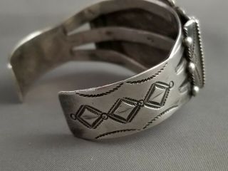 Vintage Expertly Crafted Zuni FRED WEEKOTY Petrified Wood Bracelet 3