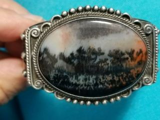 Vintage Expertly Crafted Zuni FRED WEEKOTY Petrified Wood Bracelet 6