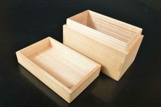 S7059: Japanese Wooden TEA BOX Paulownia Tea Ceremony 4