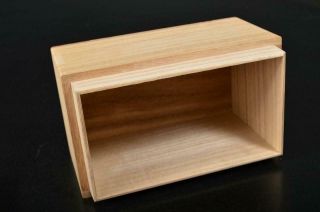 S7059: Japanese Wooden TEA BOX Paulownia Tea Ceremony 5