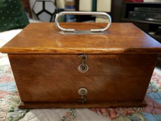 Antique Victorian Quarter Sawn Oak Instrument Box