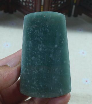 Cert ' d Vintage Natural A Jade Jadeite Blue Water Big Dragon Pendant 5