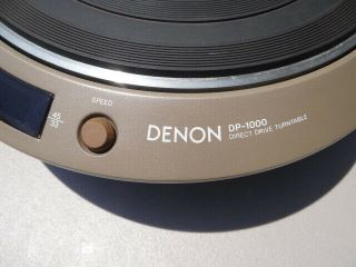 Vintage Denon DP 1000 Turntable Only Perfect Order 2
