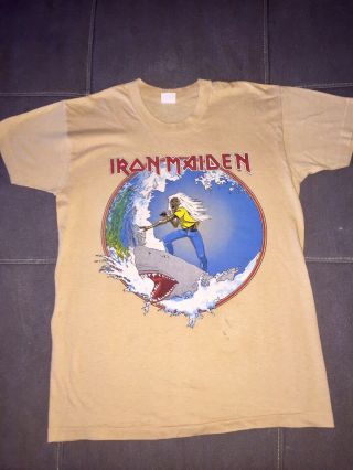 1982 Holy Grail Iron Maiden Concert Tour Shirt Unworn Nos Vintage 2