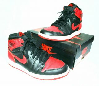 Nike Air Jordan 1 High Og Bred 2013 Size 9.  5 Supreme Yeezy Nds Vintage Vnds Vtg