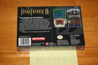 Final Fantasy II (SNES Nintendo) V - SEAM,  RARE GRAIL 2