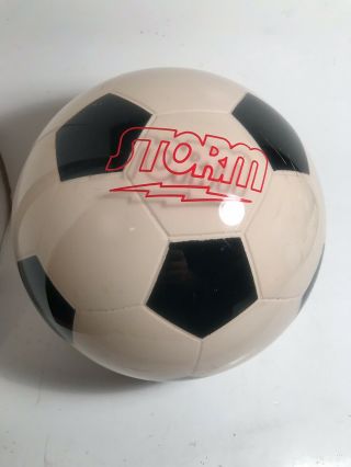 Vtg Undrilled Storm Sports Clear Soccer Futbol Bowling Ball 13lb Imperfections