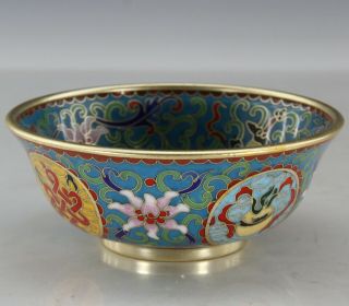 Chinese Exquisite Handmade copper Cloisonne bowl 4