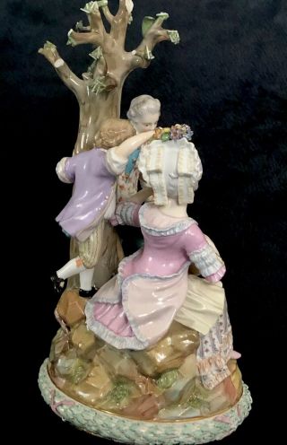 Huge Antique meissen porcelain Group.  Dress 4