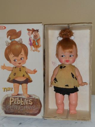 Vintage 1964 Tiny Pebbles Flintstones 11.  5 " Doll Ideal