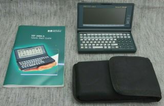 Vintage Hp 200lx Palmtop Pc 1mb Ram W/ Case & Guide