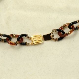 Vintage Signed Archimede Seguso Venetian Murano Glass Chain Necklace for Chanel 4