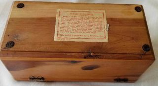 Ca 1950 ' s Miniature Cedar Chest; SPITZER FURNITURE CO. ,  Norwalk,  Ohio 3