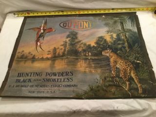 Antique Dupont Hunting Powders And Smokeless Advertising Poster Late 1800’s? Ama