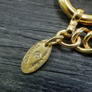 CHANEL Gold Plated CC Logos Cambon Charm Vintage Necklace Pendant 4684a Rise - on 7