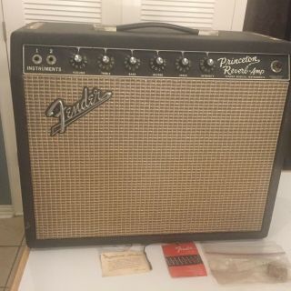 Vintage 1967 Fender Princeton Reverb Aa764 Blackface