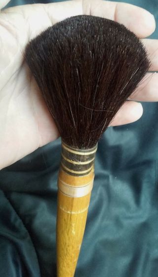 Vintage Round Antique Duster Horsehair Brush Made In England