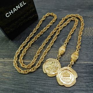 Chanel Gold Plated Cc Charm Vintage Chain Necklace Chain Belt 4675a Rise - On