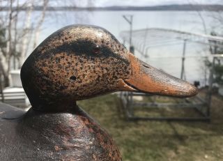 Vintage Mason Slope Breasted Premier Grade Hen Mallard Duck Decoy Hollow Op Wow