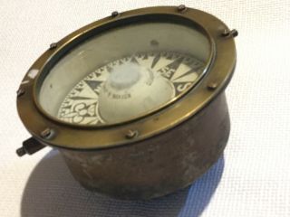 Navy Antique Ships Brass Compass By Kelvin And James White Ltd Glasgow