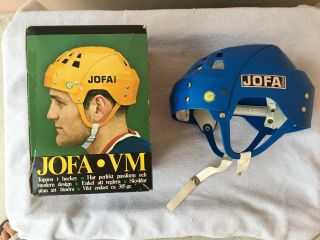 Vintage Jofa Helmet 235 - 51 23551 Blue Gretzky With Box - Very Rare
