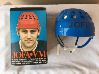 Vintage Jofa Helmet 235 - 51 23551 BLUE Gretzky WITH BOX - VERY RARE 2