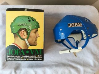 Vintage Jofa Helmet 235 - 51 23551 BLUE Gretzky WITH BOX - VERY RARE 3