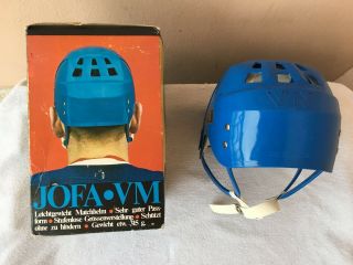 Vintage Jofa Helmet 235 - 51 23551 BLUE Gretzky WITH BOX - VERY RARE 4