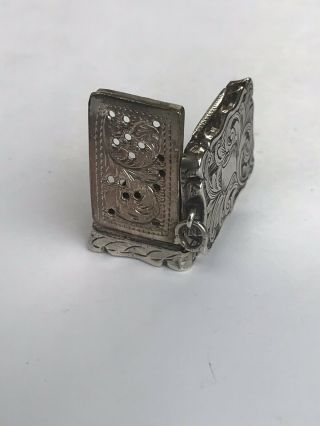 Antique 19th C Victorian Solid Silver Vinaigrette Box By David Pettifer