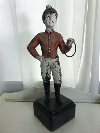 1980 Plastic Lawn Jockey Approximately 25” Tall.  Made In The Usa.
