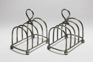 small sterling silver toast racks Hamilton & Co Calcutta Colonial 1909 2