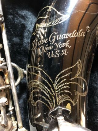 Vintage Dave Guardala Nyc Series Black And Silver German Made Tenor Saxophone