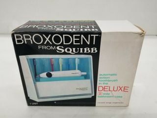 Vintage Old Stock Broxodent Toothbrush Deluxe Set Squibb