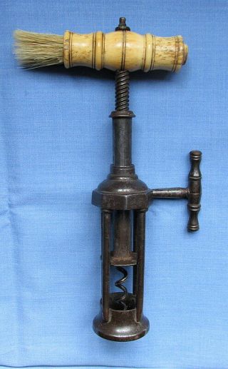 Antique Four Round Pillar Mechanical Corkscrew/Side Winding Handle/Fluted Helix 2