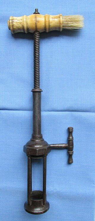 Antique Four Round Pillar Mechanical Corkscrew/Side Winding Handle/Fluted Helix 3
