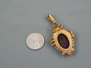 Antique Victorian Yellow Gold Seed Pearl Cross Chatelaine Pendant 12.  8g 5