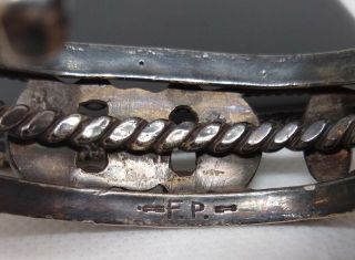 FranK or Fred Peshlakai,  Navajo,  Turquiose and Silver Vintage Cuff Bracelet. 4