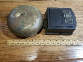 WWII U S Army Signal Corp Brass Bell MC - 153 J H Bunnell & Co.  Alarm Telephone 2
