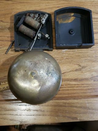 WWII U S Army Signal Corp Brass Bell MC - 153 J H Bunnell & Co.  Alarm Telephone 7