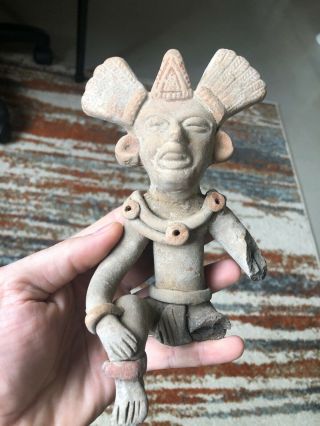 Mlc S2915 Old Pre Columbian Pottery Human Effigy Clay Idol