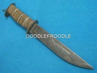Vintage Ww2 Trench Art Combat Fighting Survival Bowie Knife Knives Egw Waterman