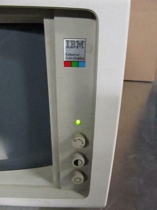 Vintage IBM Enhanced Color EGA Monitor 5154 5154001 Parts/Repair 3