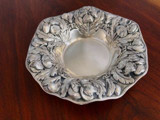 - Gorham Art Nouveau Sterling Silver Candy / Master Nut Bowl Pansy Pattern A3975