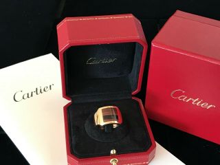 Cartier Vintage Santos Dumont 18k Rose Gold Bull’s Eye Ring